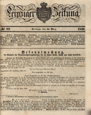 Leipziger Zeitung Freitag 30. März 1849