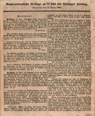 Leipziger Zeitung Sonntag 15. April 1849