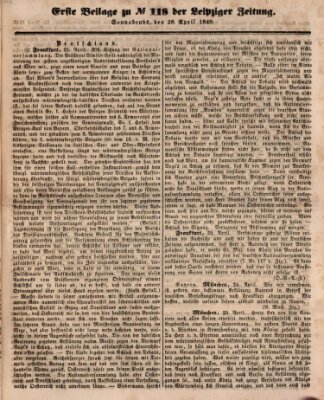 Leipziger Zeitung Samstag 28. April 1849