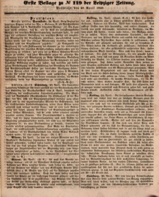 Leipziger Zeitung Sonntag 29. April 1849