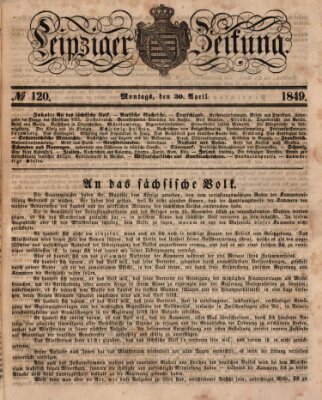 Leipziger Zeitung Montag 30. April 1849