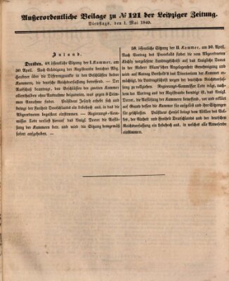 Leipziger Zeitung Dienstag 1. Mai 1849