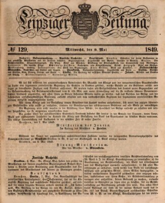 Leipziger Zeitung Mittwoch 9. Mai 1849