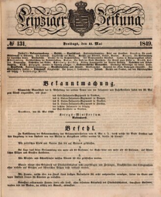 Leipziger Zeitung Freitag 11. Mai 1849