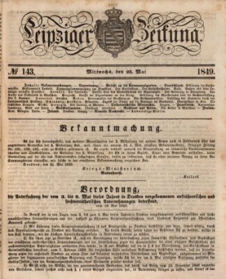 Leipziger Zeitung Mittwoch 23. Mai 1849