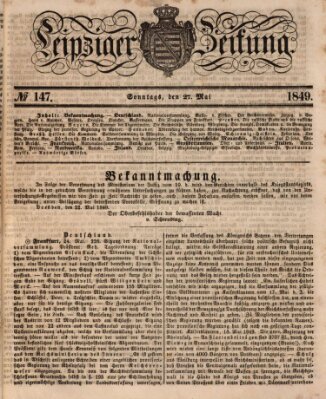 Leipziger Zeitung Sonntag 27. Mai 1849