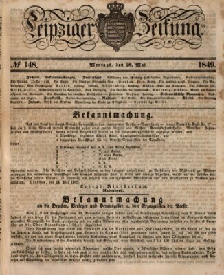 Leipziger Zeitung Montag 28. Mai 1849