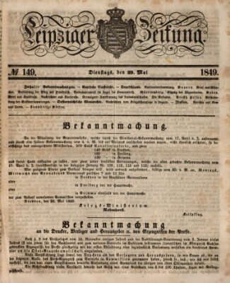 Leipziger Zeitung Dienstag 29. Mai 1849