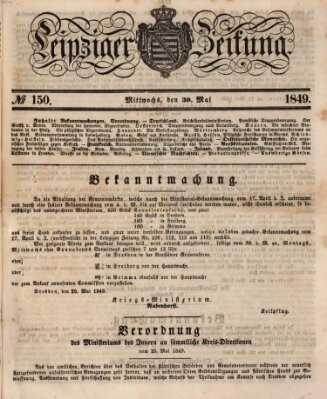 Leipziger Zeitung Mittwoch 30. Mai 1849