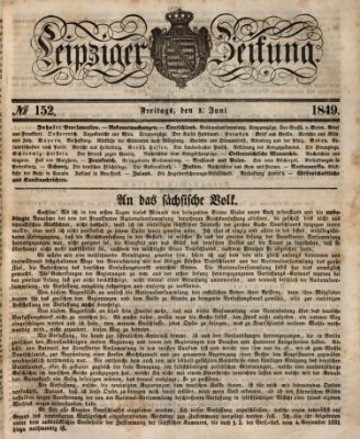 Leipziger Zeitung Freitag 1. Juni 1849