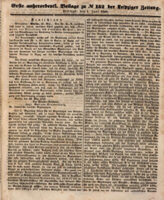 Leipziger Zeitung Freitag 1. Juni 1849