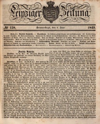 Leipziger Zeitung Donnerstag 7. Juni 1849