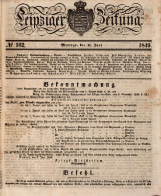 Leipziger Zeitung Montag 11. Juni 1849