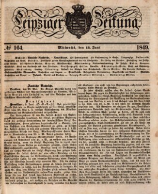 Leipziger Zeitung Mittwoch 13. Juni 1849