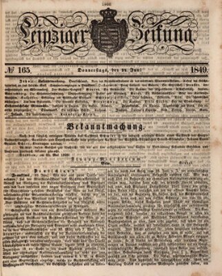 Leipziger Zeitung Donnerstag 14. Juni 1849