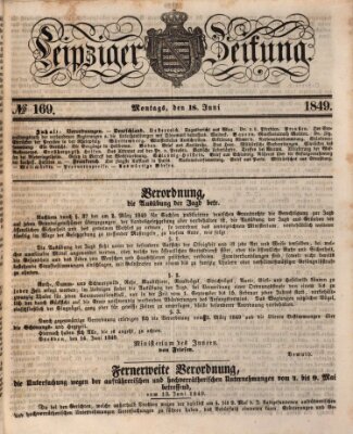 Leipziger Zeitung Montag 18. Juni 1849