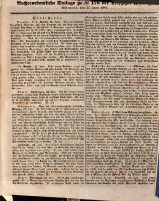 Leipziger Zeitung Mittwoch 27. Juni 1849