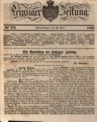 Leipziger Zeitung Donnerstag 28. Juni 1849