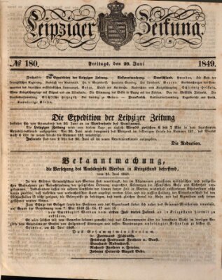 Leipziger Zeitung Freitag 29. Juni 1849