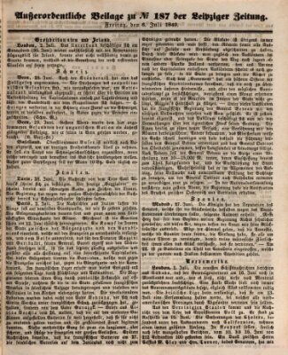 Leipziger Zeitung Freitag 6. Juli 1849