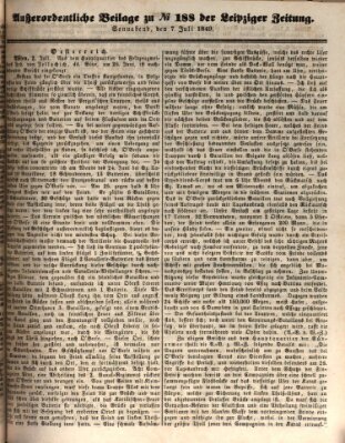 Leipziger Zeitung Samstag 7. Juli 1849