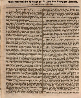 Leipziger Zeitung Montag 16. Juli 1849