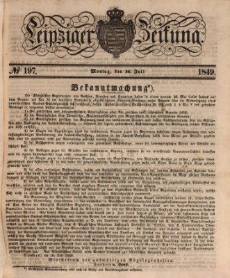 Leipziger Zeitung Montag 16. Juli 1849