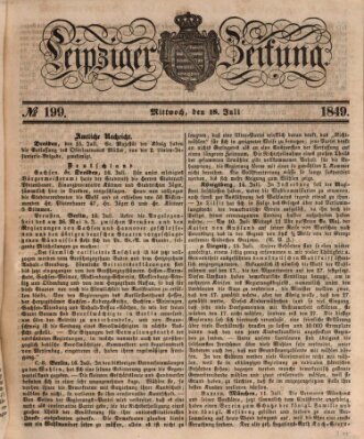 Leipziger Zeitung Mittwoch 18. Juli 1849