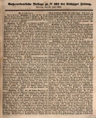 Leipziger Zeitung Freitag 20. Juli 1849