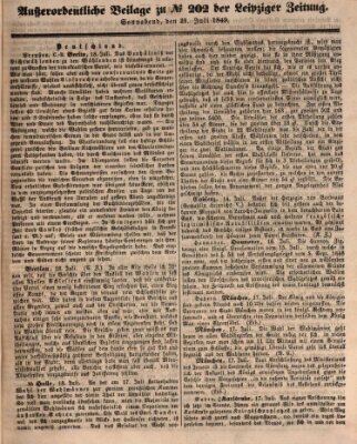 Leipziger Zeitung Samstag 21. Juli 1849