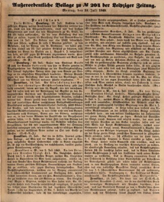 Leipziger Zeitung Montag 23. Juli 1849