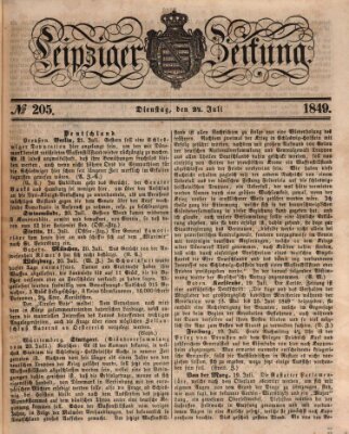 Leipziger Zeitung Dienstag 24. Juli 1849