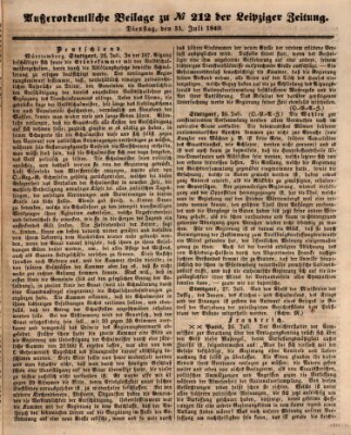 Leipziger Zeitung Dienstag 31. Juli 1849