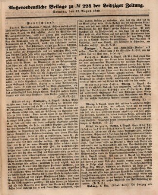 Leipziger Zeitung Sonntag 12. August 1849