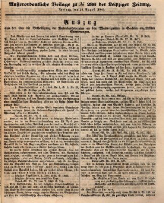 Leipziger Zeitung Freitag 24. August 1849