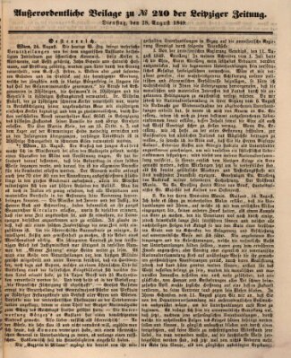 Leipziger Zeitung Dienstag 28. August 1849