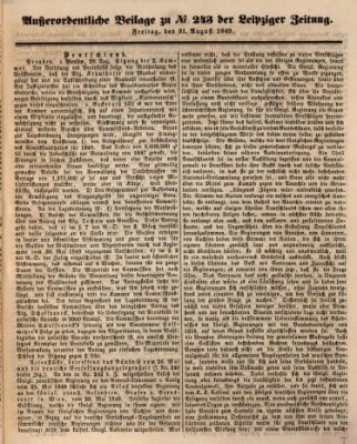 Leipziger Zeitung Freitag 31. August 1849