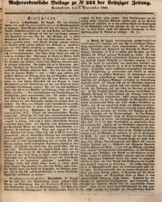 Leipziger Zeitung Samstag 1. September 1849