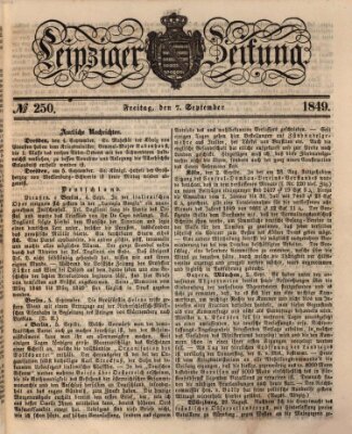 Leipziger Zeitung Freitag 7. September 1849