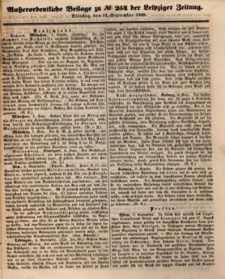 Leipziger Zeitung Dienstag 11. September 1849