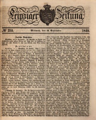 Leipziger Zeitung Mittwoch 12. September 1849