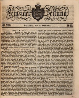 Leipziger Zeitung Donnerstag 13. September 1849