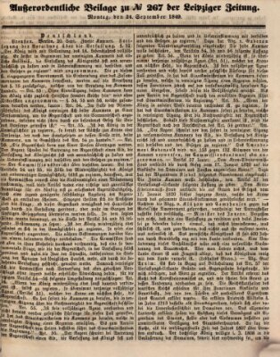 Leipziger Zeitung Montag 24. September 1849