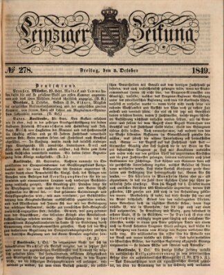 Leipziger Zeitung Freitag 5. Oktober 1849