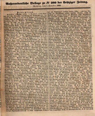 Leipziger Zeitung Sonntag 7. Oktober 1849