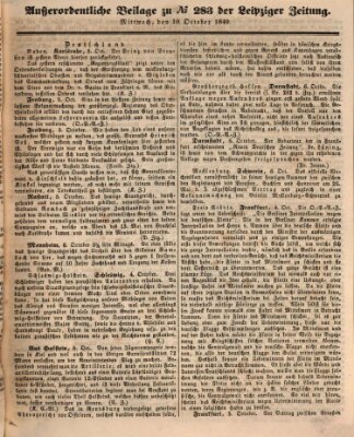 Leipziger Zeitung Mittwoch 10. Oktober 1849