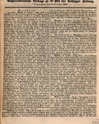 Leipziger Zeitung Donnerstag 18. Oktober 1849