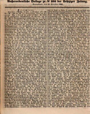 Leipziger Zeitung Samstag 20. Oktober 1849