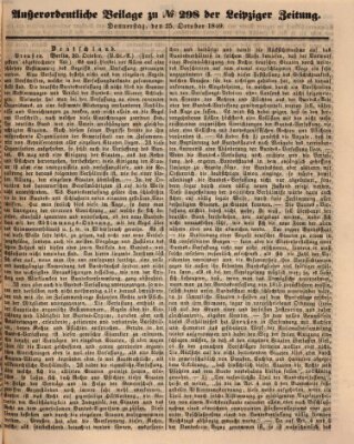 Leipziger Zeitung Donnerstag 25. Oktober 1849