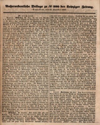 Leipziger Zeitung Samstag 27. Oktober 1849